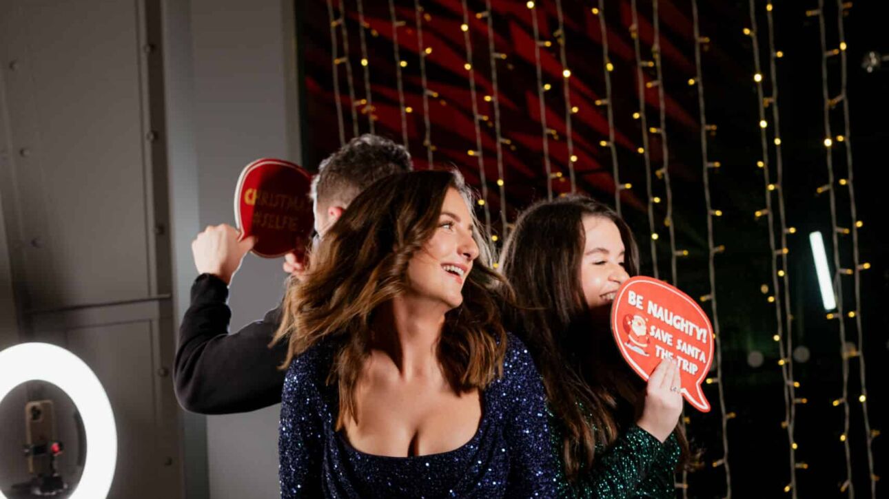 People using the 360 Video Booth